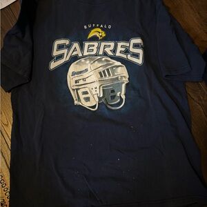 Vintage NHL Buffalo Sabres Hockey Helmet Tee